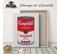 QUADRO Andy Warhol Campbell's Soup lattina salsa STAMPA Giclée Fine Art CANVAS