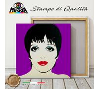 QUADRO Andy Warhol Liza Minnelli New York viola POP ART STAMPA TELA CANVAS TOP