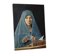 Quadro - Antonello da Messina, Annunciazione - Stampa su Tela - Riproduzione Artigianale Digitalizzata - Pronto da Appendere, 50x60 cm
