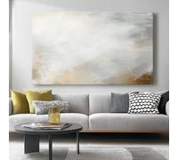 Quadro Astratto 40L x30l cm Stampa su Tela in Astratto Texture Toni Caldi Quadri Moderni Soggiorno Grandi - Stampe da Parete Murale Arte Moderno Pittura Bianco beige