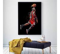 Quadro astratto su tela Michael Jordan Fly Dunk Pallacanestro Immagini da parete per la decorazione del salotto camera da letto poster (40 x 60 cm)
