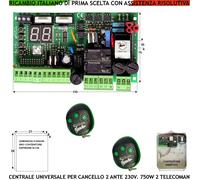 Quadro Cancello Elettrico 230 V Tipo Proteco 1/2 Motori Corsa Diversa 2 Radiocom