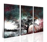 Quadro canvas Brother tree stampa su tela paesaggio astratto design trittico