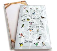 Quadro Canvas su telaio in legno Birds - It's not the end
