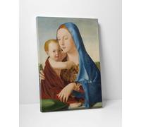 Quadro Capezzale Antonello da Messina Madonna col Bambino Stampa su Tela Canvas
