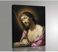 Quadro Capezzale Guido Reni Gesù Cristo Stampa su Tela Vernice Pennellate