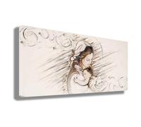 Quadro CAPEZZALE Sacra Famiglia gesù madonna natività Camera da letto Quadri moderni soggiorno parete Stampa su tela Canvas Decorazione Murale muro Arredo Salone (1, 40x70 cm)
