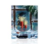 Quadro Christmas Candle Quadro da appendere natalizio Quadro arredo soggiorno