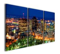Quadro città Boston city stampa skyline panorama di notte landscape arredo