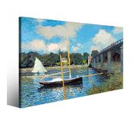 Quadro Claude Monet stampa su tela IL ponte della strada a Argenteuil