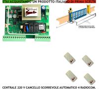 QUADRO COMANDO CANCELLO SCORREVOLE MOTORE TAU 220 V 550 W CENTRALE 4 RADIOCOMAND