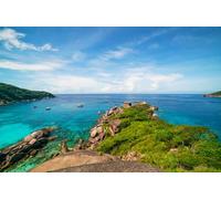 Quadro composito in alluminio 80 x 50 cm: bella costa con onda che si trova a Sandy Shore sulle Similan Islands Critting Wave Tropical Sea Similan Island n. 8 in (214974370)