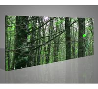 Quadro con alberi in un bosco stampa su tela natura verde paesaggio 1609