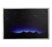 Quadro con cielo stelle luminose e profilo montagne a batteria 60x40cm