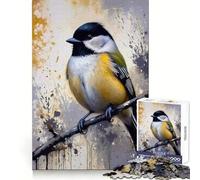 Quadro con cinciallegra dipinto ad acquerello su ramo, puzzle da 1000 pezzi per adulti, stimolante per la mente, ideale per il tempo libero e per incastri precisi, perfetto come regalo di Natale