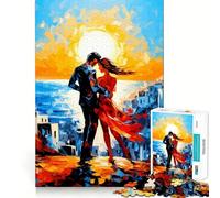 Quadro con coppia romantica in riva al mare, puzzle da 1000 pezzi per adolescenti, gioco intelligente, gioco di gruppo, immagine da assemblare, decorazione murale (38x52cm)