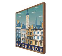Quadro con cornice in legno retroilluminato Normandy: Serie Viaggiatore