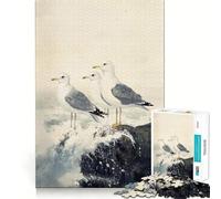 Quadro con gabbiani su una costa rocciosa - Puzzle da 1000 pezzi per adulti - Gioco di logica e rilassamento - Arte e assemblaggio (38x52cm)