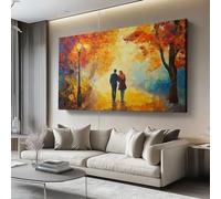 Quadro Coppia moderna nel bosco Stampa su tela 60L x40l cm Quadri Moderni Pittura Quadri su tela Quadro decorativo per bagno camera da letto Soggiorno Hotel Arancia