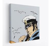 Quadro Corto Maltese Gabbiani Riproduzione Artistica - Quadro su tela pronto da appendere con kit montaggio incluso arredamento casa e ufficio - 50x50cm