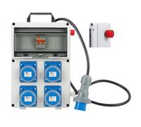 Quadro da Cantiere IP67, Made in Italy - Robusto, Sicuro e certificato, Quadretto da cantiere con prese industriali Affidabile e Protezione IP67 - quadro elettrico portatile con differenziale