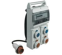 BTICINO QUADRO CANTIERE TRIFASE A 4 PRESE 2X230V+2X380V + DIN IP55 CQD416/54