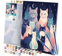 Quadro da dipingere con i numeri 40x50 cm Gatti Massido