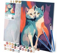 Quadro da dipingere con i numeri 40x50 cm Gatti Massido