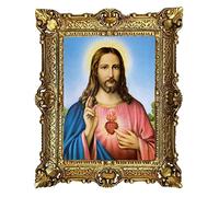 Quadro da parete 56 x 46 cm Dio Gesù Cristo Cuore Immagine da parete con cornice BAROCCO immagini sacre 50B