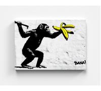 Quadro da parete BANKSY scimmia con una banana come arma street art quadro su...