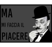 Quadro da Parete o da Tavolo Serie Grandi Attori Italiani Totò "Ma Mi Faccia il Piacere" Stampa su Legno 30x21 cm.