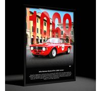 Quadro da parete Poster Auto Ispirato a Alfa Romeo Giulia GTA 1300 Junior Sport