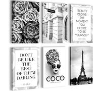 Quadro decorativo Coco - Completamente Pronto Da Appendere - Decorazione Elegante - Set 6 Immagini - N015964a