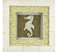 Quadro decorativo con Cavalluccio marino - 22x22 cm