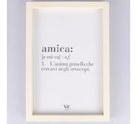 Quadro decorativo con cornice 21x33 cm, Victionary Amica