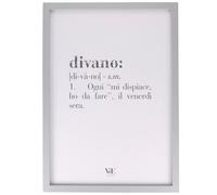 Quadro decorativo con cornice 50x70 cm, Victionary Divano