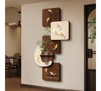 Quadro decorativo in arenaria a LED, decorazione da parete in arenaria con spazio idroponico, moderna scultura decorativa da parete a LED con pianta simulata(B,60 * 120cm)