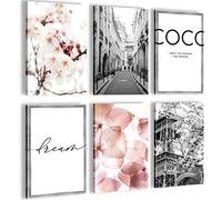 Quadro decorativo Moda - Completamente Pronto Da Appendere - Decorazione Elegante - Set 6 Immagini - N004964a