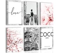 Quadro decorativo Moda - Completamente Pronto Da Appendere - Decorazione Elegante - Set 6 Immagini - N021764a