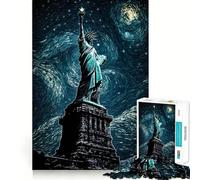 Quadro della Statua della Libertà, puzzle da 1000 pezzi per adolescenti, gioco di esercizi mentali, relax, design, assemblaggio, lista dei desideri di Babbo Natale 38x26cm