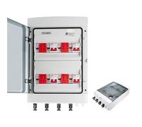 Quadro di combinazione fotovoltaico solare con protezione contro i fulmini, 4 ingressi, 4 uscite, DC 500 V, fusibile 15 A, MCB, SPD, scatola impermeabile IP65, HA, 24 vie(DC MCB 50A)