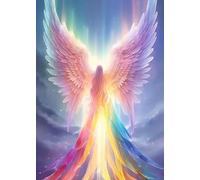 Quadro Diamond Painting con Angeli - Kit DIY 5D Arte a Diamante con Disegno di Angelo Arcobaleno, diamond painting personalizzato,Diamantini Completi per Decorazione Murale e Regali(30 x 40 cm)