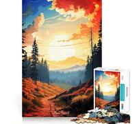 Quadro dipinto a olio della foresta di Muir, puzzle da 1000 pezzi per adulti, regalo, per migliorare la memoria, per il tempo libero, con incisioni precise, decorazione murale (50x75cm)