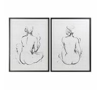 Quadro DKD Home Decor 70 x 2,5 x 90 cm Donna Moderno [2 Unità]