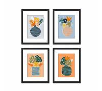 Quadro DKD Home Decor Vaso [35 x 2,5 x 45 cm] [35 x 2 x 45 cm] [4 Unità]