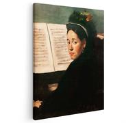 Quadro Edgar Degas Canvas Tela "Dihau al piano" Telaio in legno pianoforte