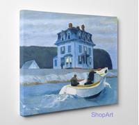 ⛵️Quadro Edward Hopper The Bootleggers Stampa su Tela Cotone Vernice Pennellate