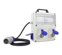 Quadro elettrico 230 V~ con 2 prese civili 2 industriali IP44
