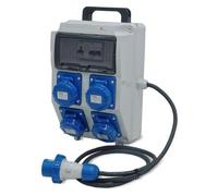 Quadro ASC Rosi Materiale Elettrico 4x3P 16A con pulsante di emergenza - 2240E-P