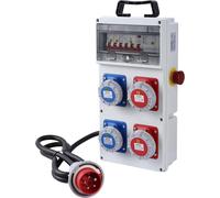Quadro Elettrico Cantiere certificato a norma 4 prese Trifase pulsante emergenza